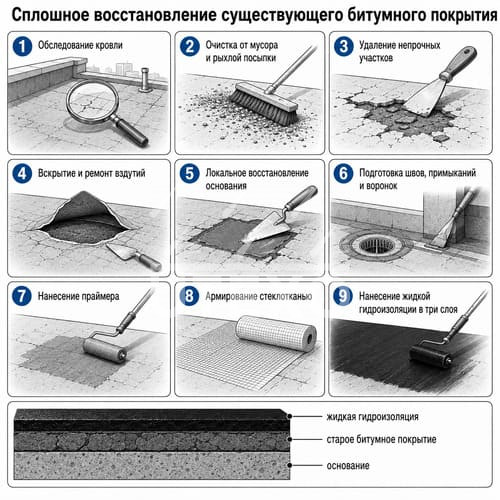 восстановление битумного покрытия