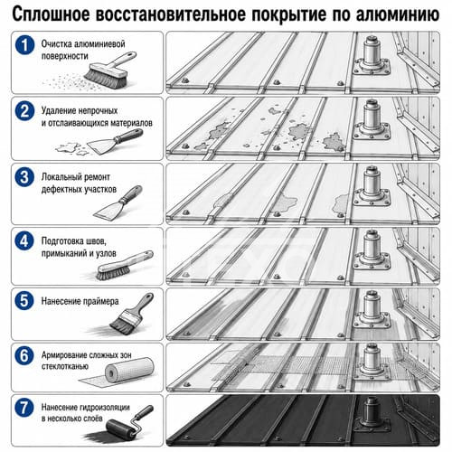 сплошное восстановительное покрытие по алюминию