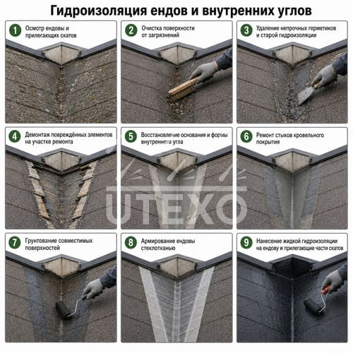 гидроизоляция ендов и внутренних углов