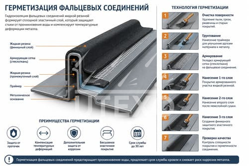 герметизация фальцевых соединений